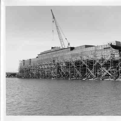 Spartan in scaffolding under construction December 1, 1951