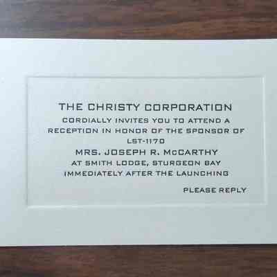LST-1170 Reception Invitation