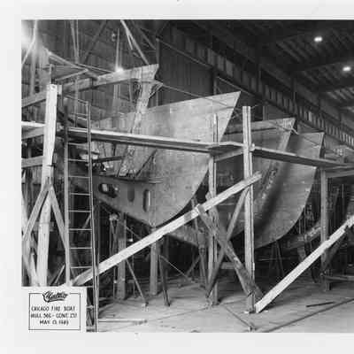 Joseph Medill under construction at Christy Corporation May 13, 1949