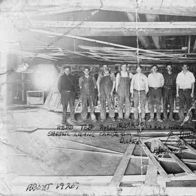Group of Men at LD Smith workshop around 1926-1927