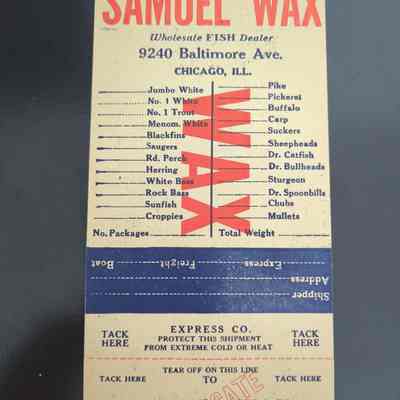 Samuel Wax Wholesale Fish Dealer