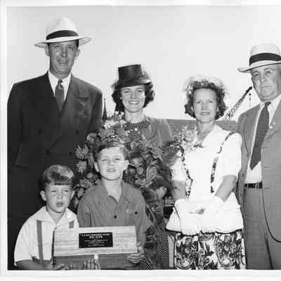 Mr. and Mrs. C.W. McKee, Alva and L.D. Smith with PC-1174 Christening case