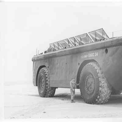 Man standing next to US Army Barc 24