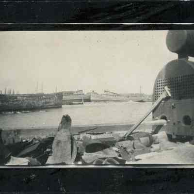 Ship's boiler on shore in Sturgeon Bay