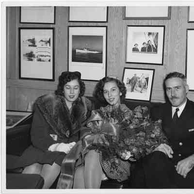 Mrs. Ferguson, Miss Felice Ferguson, and Lt. Commander G.F. Ferguson 1943