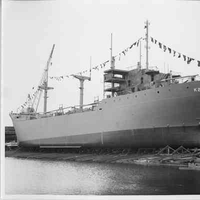 K-217 Tulare pre-launch at Leathem D. Smith Shipbuilding Co.