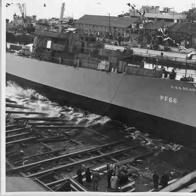 PF-66 USS Reading being launched