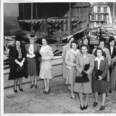 Group of dignitaries at Labor Day Launch 1942