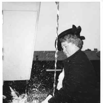 Mrs. William E. Wagener christening ship