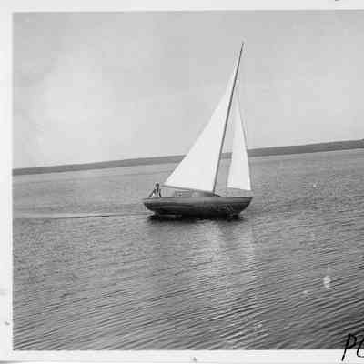 Man sailing sailboat