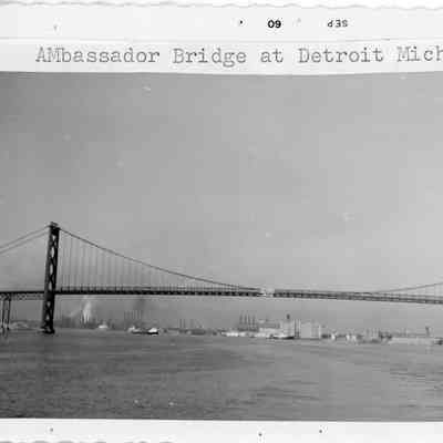 Ambassador Bridge at Detroit, MI 1960