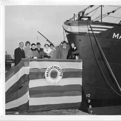 Christening party next to the Massachusetts November 17, 1962