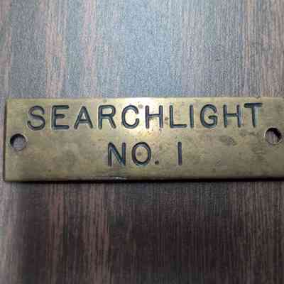 Search Light Number 1 Nameplate