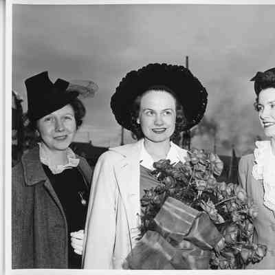 Three unidentified women at the christening of PC-1172