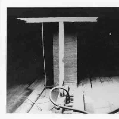 Hose coming out of floor of the Alvin Clark