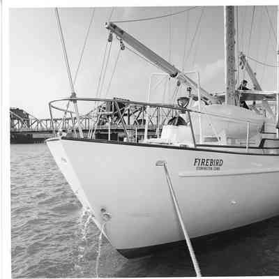 Firebird docked view of bow