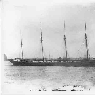 Schooner Yukon being towed