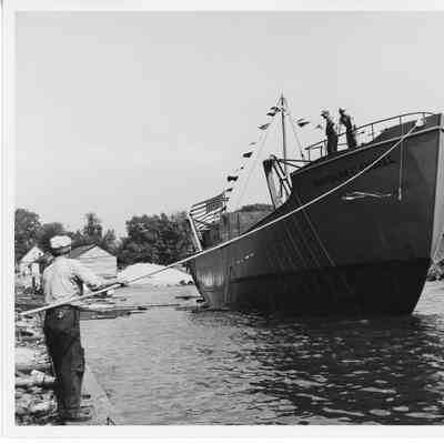 Barbara C. Angell post-launch at Sturgeon Bay Shipbuilding and Drydock Company