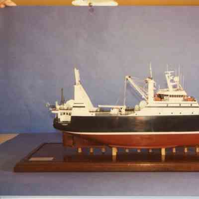 Model of factory trawler ship