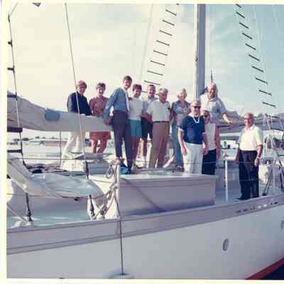 Fred Peterson with a group of people on Utopia