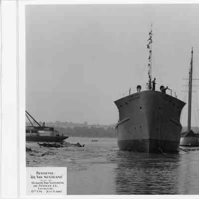 Col. Van Nostrand post-launch at Sturgeon Bay Shipbuildng and Drydock Company July 11, 1942