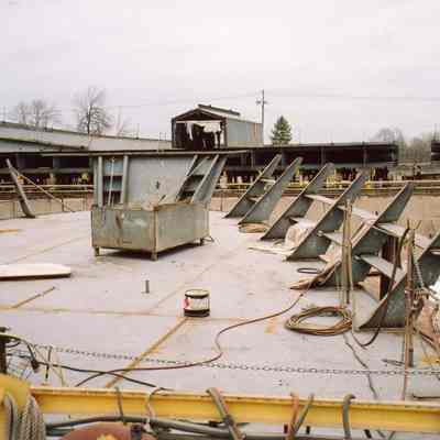 Bow module for oil barge being built at Bay Shipbuilding 2008