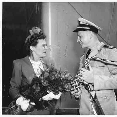 Men and woman at christening of the Poinsett