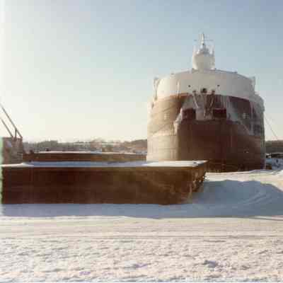 American Mariner in winter layup at Bay Shipbuilding 1991