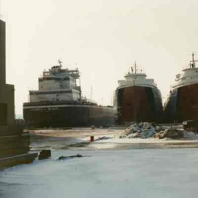 Joseph L. Block, Arthur M. Anderson, and John G. Munson at Bay Shipbuilding 1992
