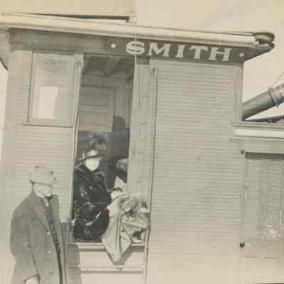 Couple onboard the tug Smith