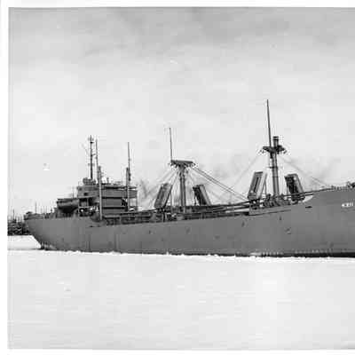 K-211 underway in icy water