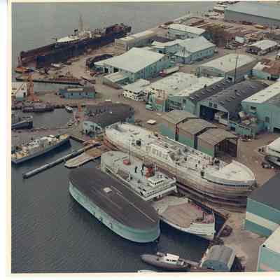 Aerial view of the Construction of Alcoa Seaprobe