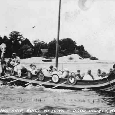16' Viking ship built by boys, Door County, Wisconsin