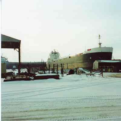 Self-unloader Buffalo and Wilfred Sykes at winter layup at Bay Shipbuilding 2001