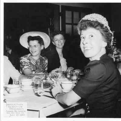 Meal at SBSB&DD Co. production incentive program July 27, 1943