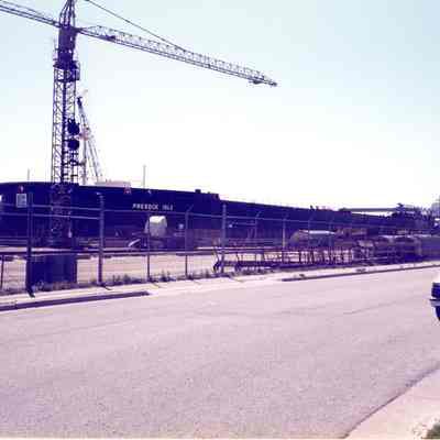 Presque Isle in graving dock at Bay Shipbuilding 1991