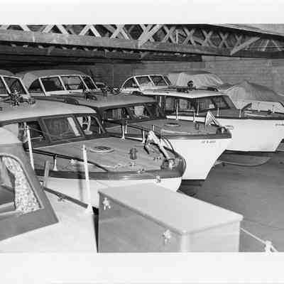 Boats in storage at Baudhuin Yacht Harbor