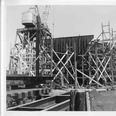 Ribs of Spartan under construction June 1, 1951