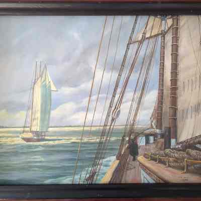 Two Schooners oil painting