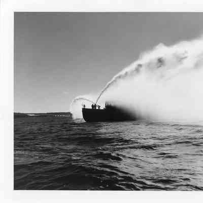 Chicago Fire Boat using water hose