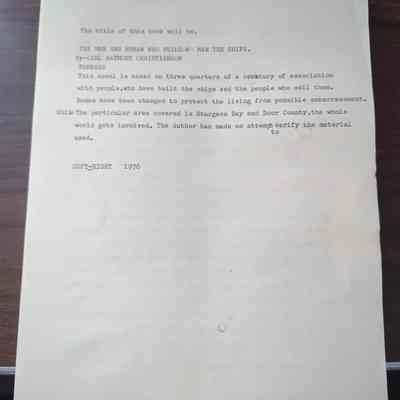 The men and Women who build and manipulate the ships Manuscript