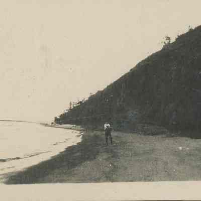 Man stands on shore of Glencoe 1919