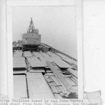 Barge Maitland towed by tug John Purves