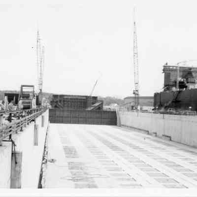 Graving dock at Bay Shipbuilding 1977