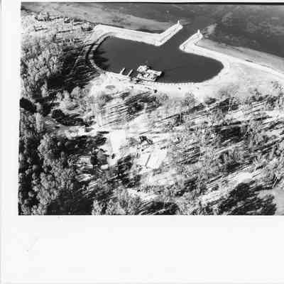 aerial view end of Tacoma Beach Road 1990