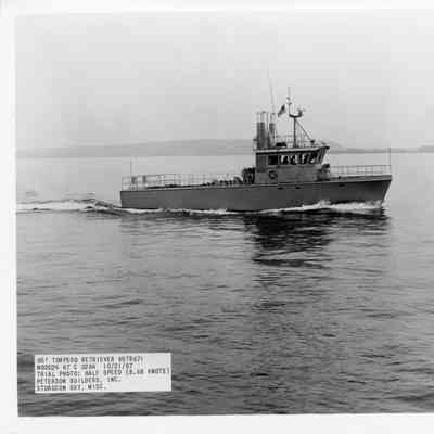 65' torpedo retriever trial photo October 21, 1967