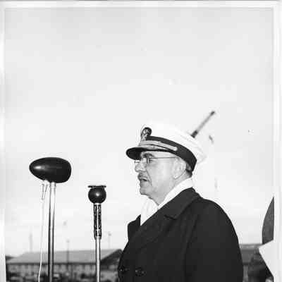 Unidentified military man making speech
