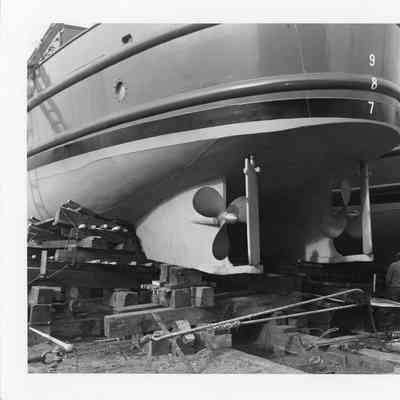Propellers of Chicago Fire Boat at Christy Corp 1949
