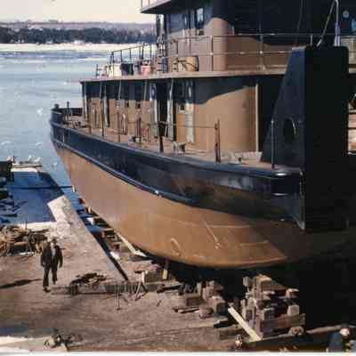 Black and brown ship pre-launch