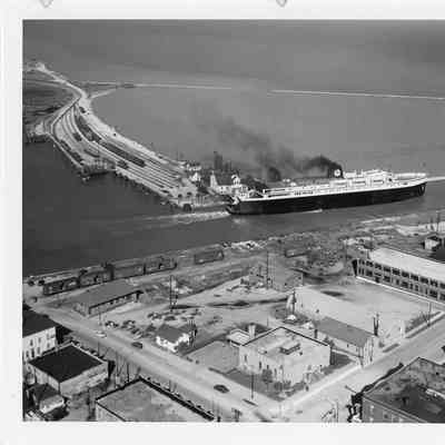 Aerial view of Spartan underway September 27, 1952